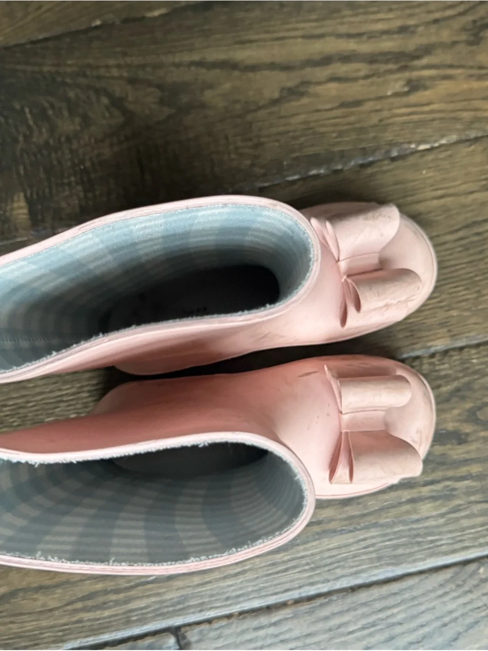 SweetHoney Light Pink Kids Rain Boots with Bow Detail